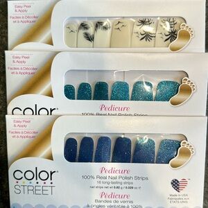 3 Color Street Pedicure Sets